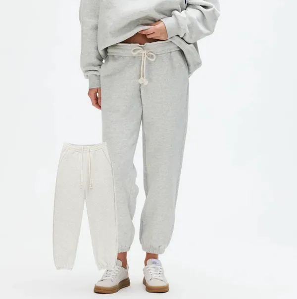 PARKE Cozy Drawstring Joggers in Light Gray - Image 2