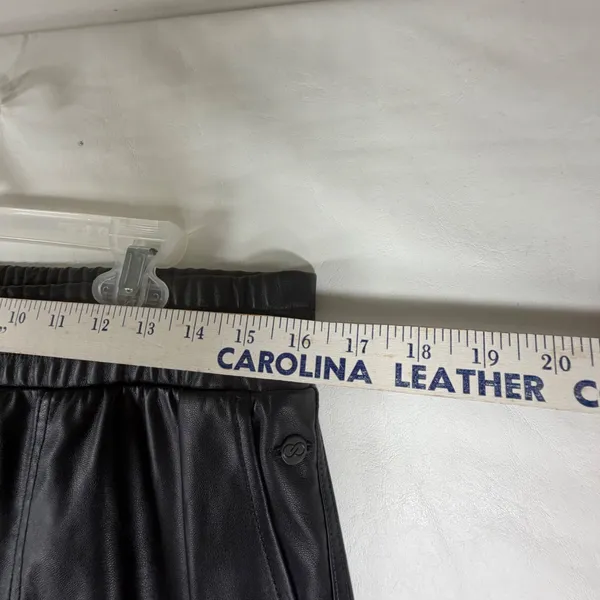Calia Womens Ath-Leather Jogger Pants Black Elastic Waist WAX32302‎ Size M Goth - Image 8