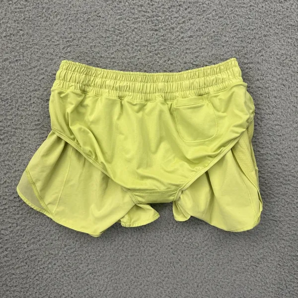Lululemon Hotty Hot Shorts Low Rise 4" Yellow Vibe Athletic Athleisure Women's 6 - Image 4