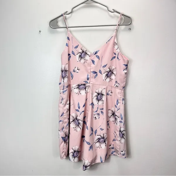 Lulus Magical Meadow Blush Pink Floral Print‎ Skort Dress LARGE - Image 7