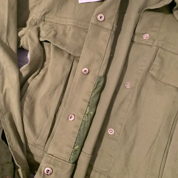NWT Olive Green Crop Jacket - Image 3