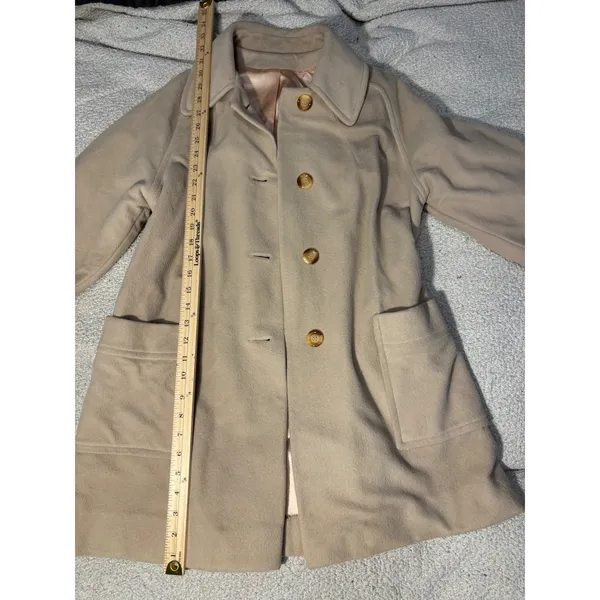 Vintage Item House Tacoma Washington Beige Wool Car Coat ILGWU Union Tag 60s 70s - Image 5