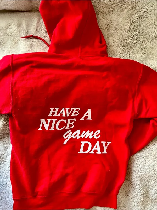 Game Day Red Hoodie Sweatshirt - Image 2