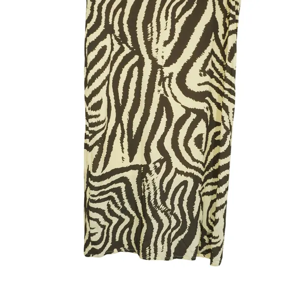 Corey Lynn Calter Size M Anthropologie Zebra Print Midi Shift Dress Brown Cream - Image 5