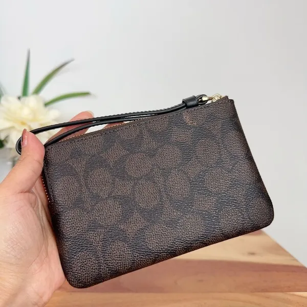 NWT Coach Cosmic Coach Corner Zip Wristlet In Signature Canvas With Robot‎ Print - Image 3