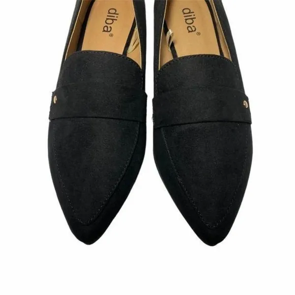 New Without Tags Diba Black Pointy Toe Slip On Faux Suede Loafers Sz 5.5 M - Image 3