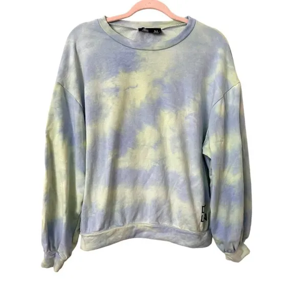 BY DYLN Xander Tie Dye Logo‎ Crewneck Sz Medium - Image 2