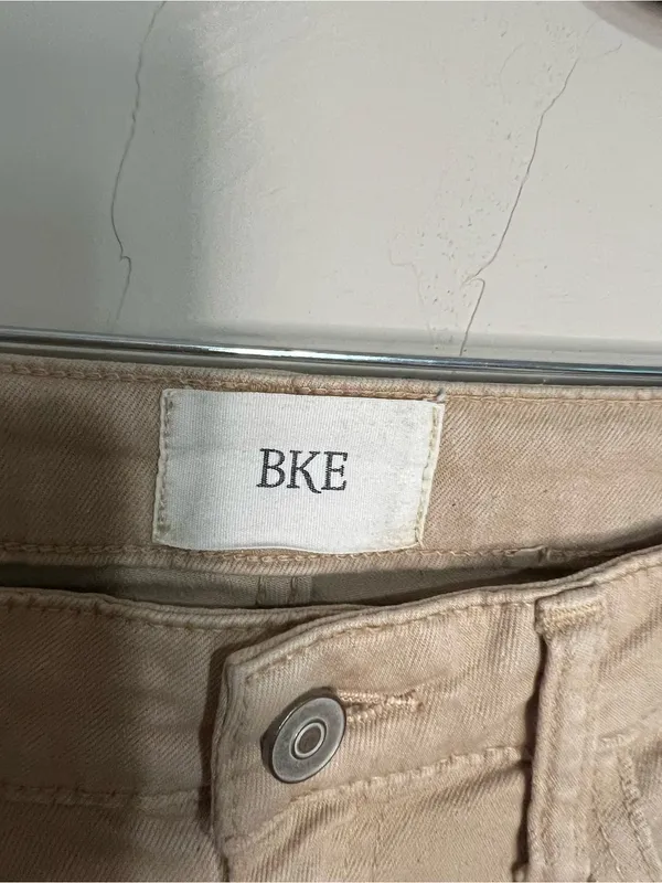 BKE Buckle Cream Skinny‎ Chino Pants Mid Rise Stretch Casual Neutral Jeans - Image 6