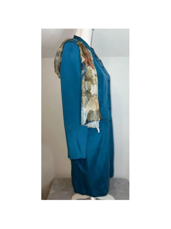 Women's VTG Silk Jacket Coat Trench 10 - Image 3