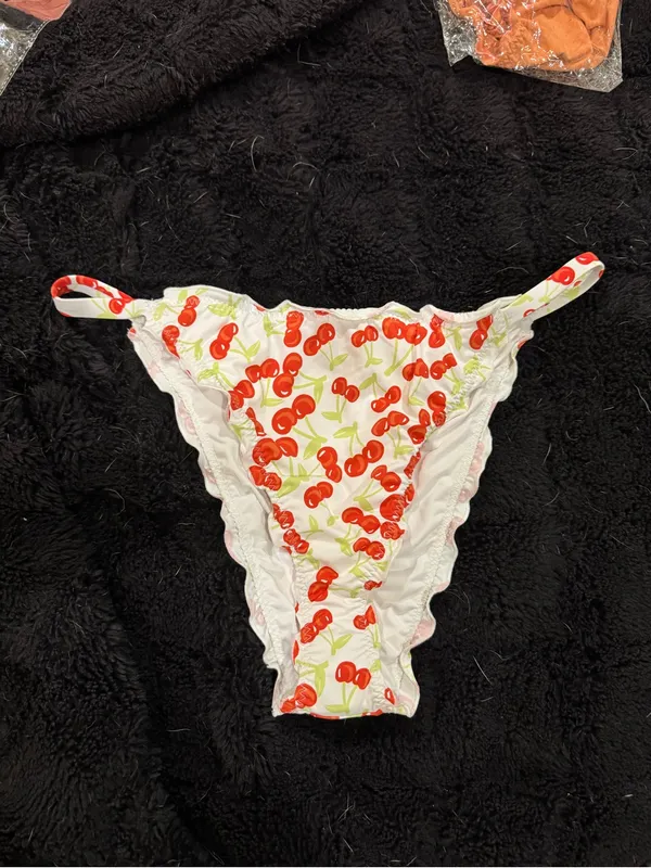 Dippin' Daisy's Lucca Cheeky Bikini Bottoms - Cherry Print - Image 3
