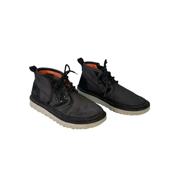 Ugg Neumal Zip Chukka Black Lace Up Zip Boots Zip US 5 Nylon Suede - Image 2