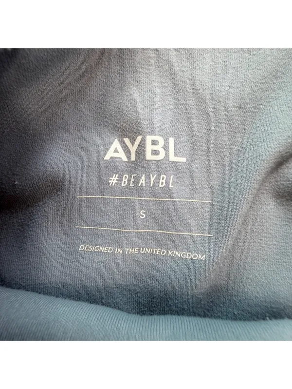 AYBL High Waisted Biker Shorts Gray Blue Womens Small Activewear Gym Compression - Image 4