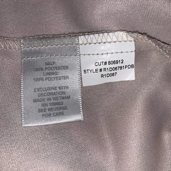 Dressbarn Y2K Chiffon Draped Midi Dress size 14 Pink Floral Silky 2000's - Image 14