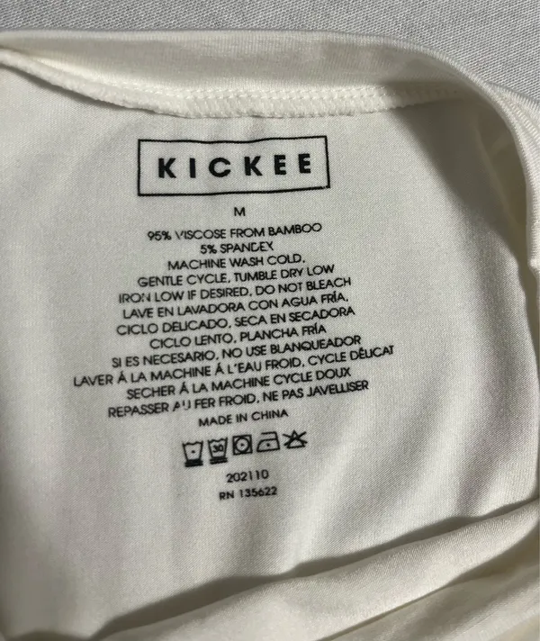 Kickee Pants Men's Short Sleeve Crew Neck Tee in Natural Size Medium Bamboo - Image 8