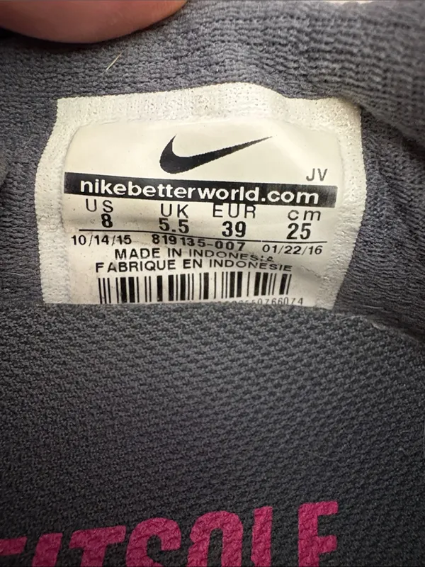 Nike Pink & Gray Women's Fitsole Running Shoes Size 8 - Image 10