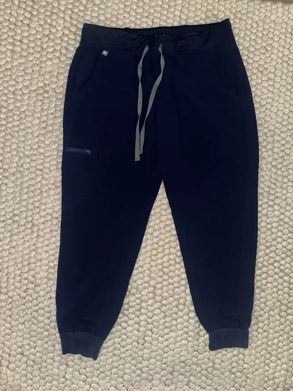 Navy blue FIGS technical collection scrub jogger pants - Image 2