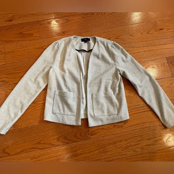 J.Crew 365 Ivory Bouclé Blazer Small Career Work Office Siren Jacket Chic - Image 4