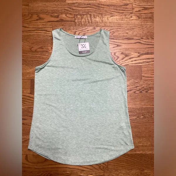 Michelle Mae Tiffany tank Light sage green Large - Image 3
