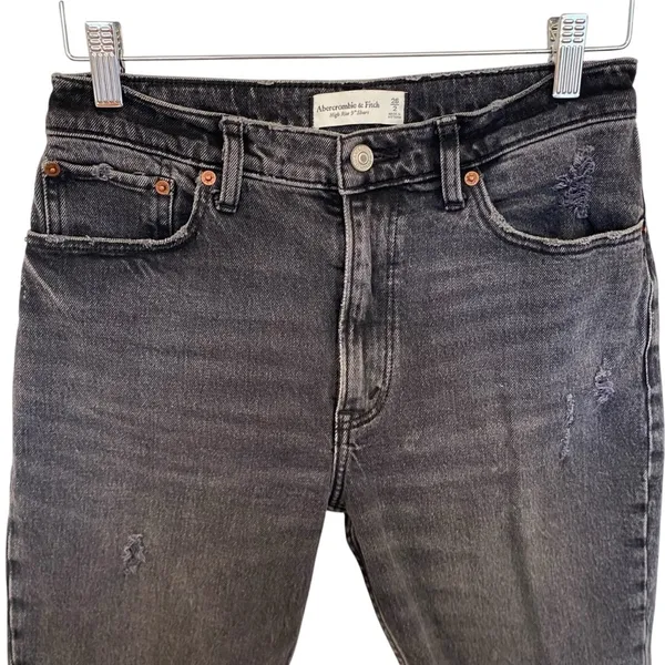 Abercrombie & Fitch High Rise 9” Short In Washed Black Size 26 - Image 3
