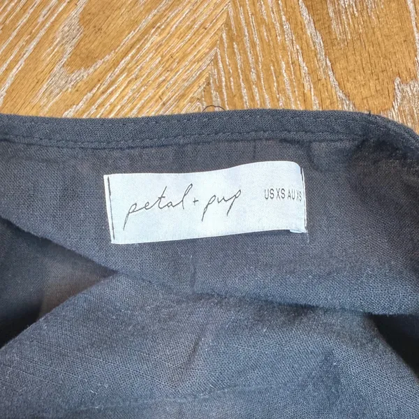 Petal & Pup Miller Sleeveless Tank Open Side Shirt Cotton Black‎ Size XS - Image 5