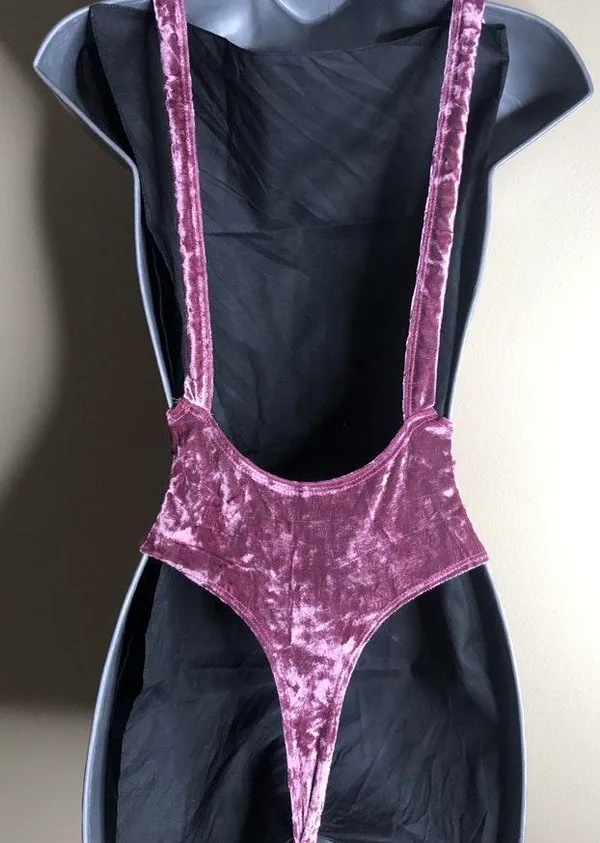 Romwe Crushed Velvet Bodysuit - Image 6
