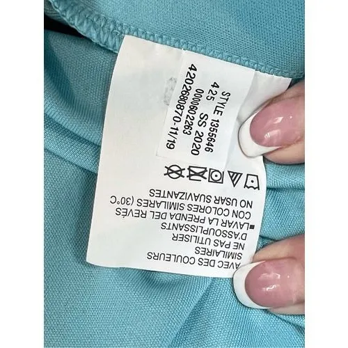 Under Armour Logo Velocity Heatgear Hooded Blue Pullover Top MEDIUM Sportswear‎ - Image 8
