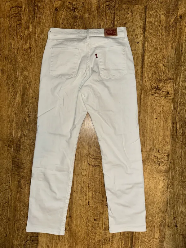 Levi’s White Straight Jeans - Image 2