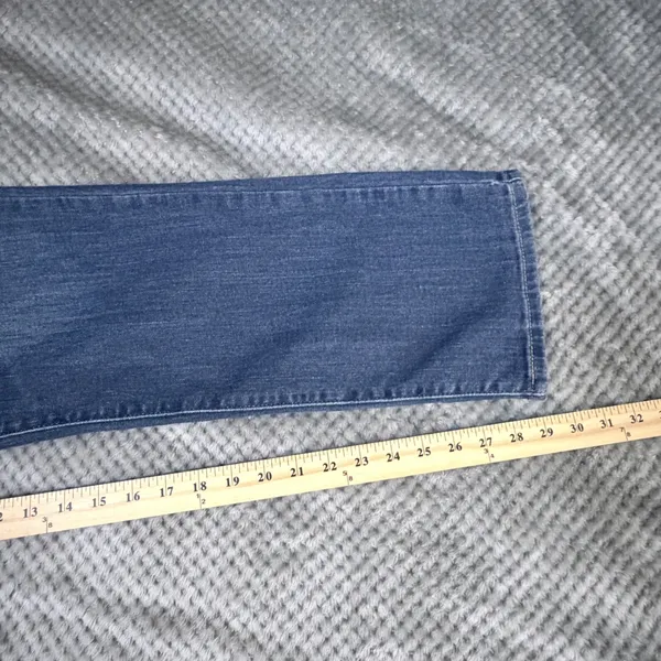 Levi Strauss Signature Jeans 18 Blue Plus Mid Rise Straight Leg Stretch Denim - Image 6