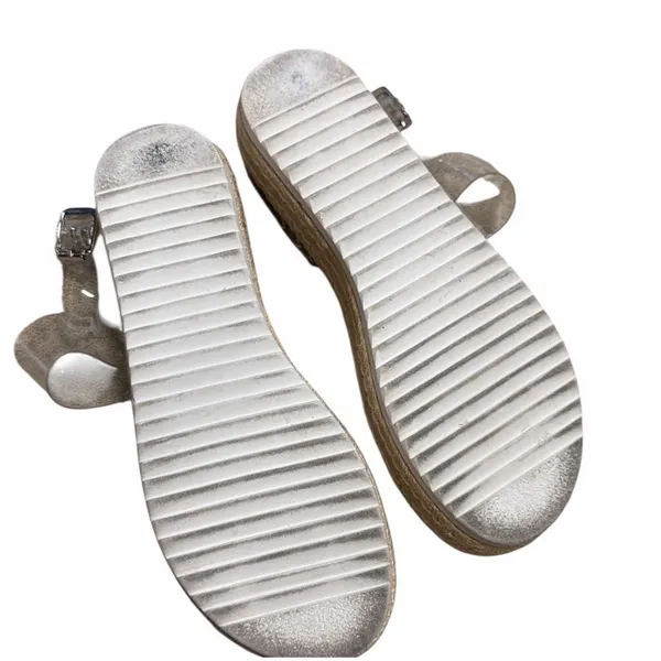Steve Madden Clear Strappy Chunky Platform‎ Espadrille Wedge Sandal Shoes Size 8 - Image 7