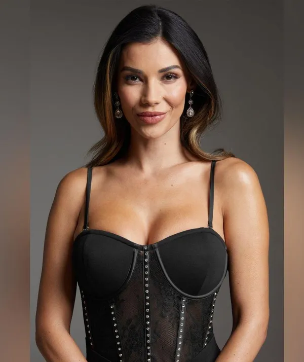 Nwt Bebe Corset Midi Dress Embellished With Crystals By Swarovski - Image 5