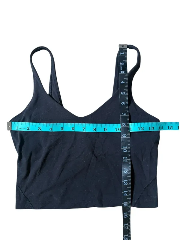 Lululemon Align Tank Top Size 6 Women Gym Yoga Shirt Black Cropped Stained - Image 3