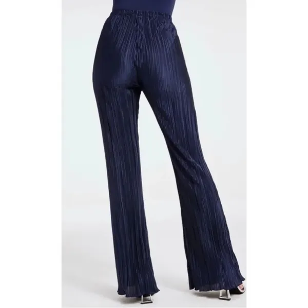 ✨Good American Always Fits Plisse Wide Leg Navy Sz 5/6=2x-3x Pants✨ - Image 4