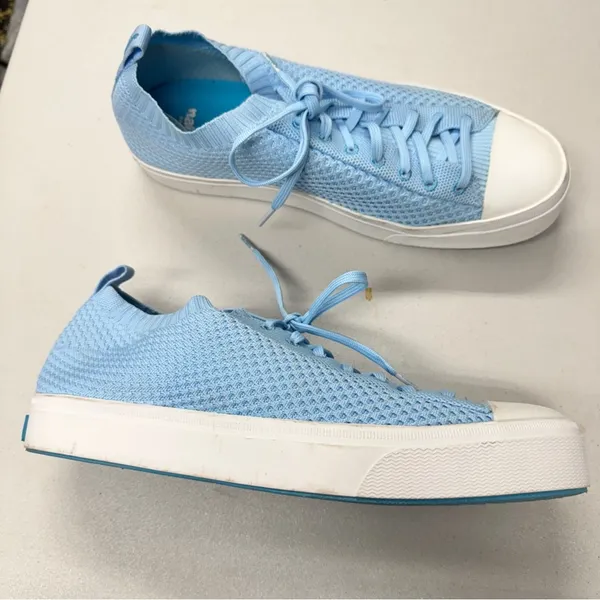 Native Blue Lightknit Lace Up Platform Sneakers Womens 13 Comfort Shoes Casual - Image 3