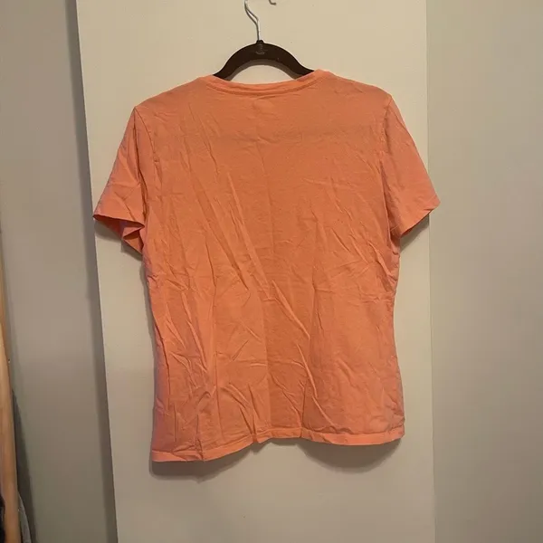 Life is Good Orange Rocket Dog and Daisy V-Neck Tee Size Medium - Image 5