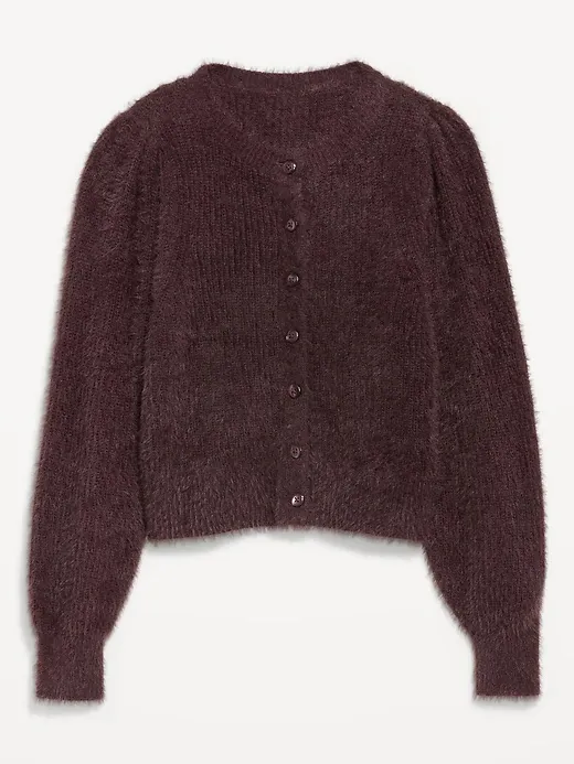 Old Navy eyelash crop cardigan sweater Purple - Image 2