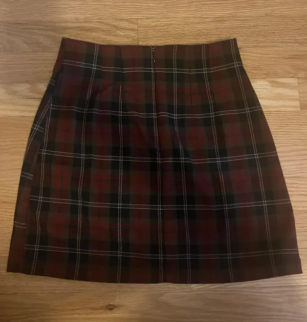 Red Plaid Mini Skirt - Image 2