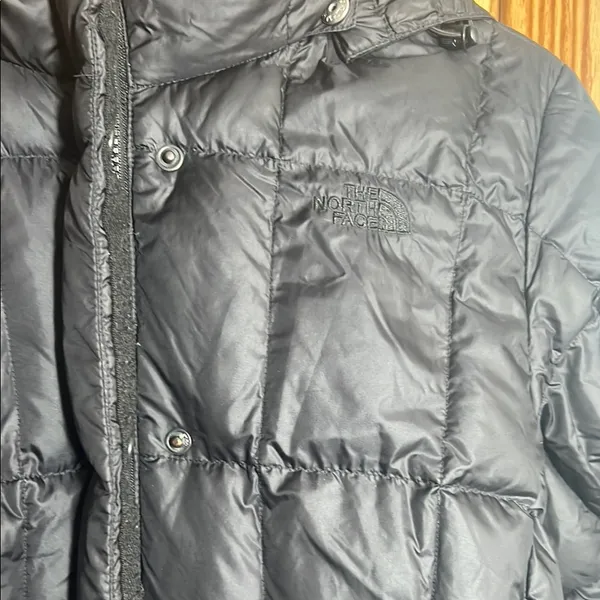 The North Face Black Long Puffer Coat - Image 2