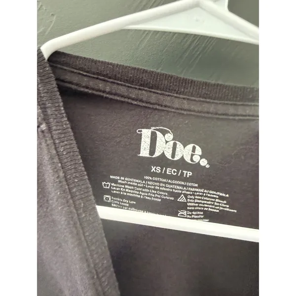 Doe. Womens XS Charcoal Grey Cowboy Boot Floral Graphic‎ T-Shirt Western - Image 4