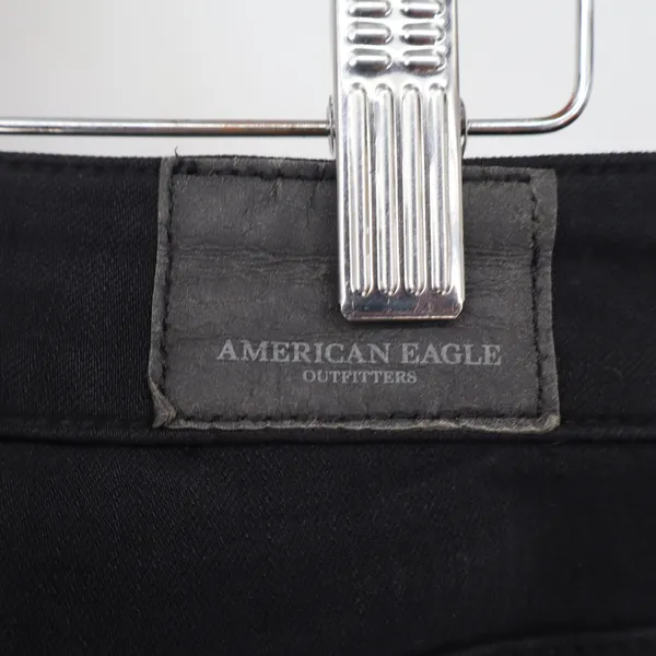 American Eagle Jeggings Womens 4 Super Stretch X4 Black Skinny Denim Excellent - Image 4