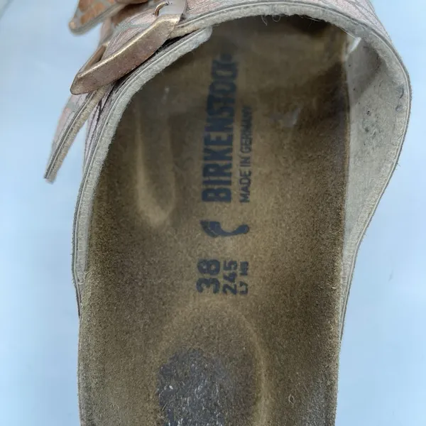 Birkenstock Arizona Gator Gleam Copper Two-Strap Comfort Sandal EU 38‎ US 7 - Image 9