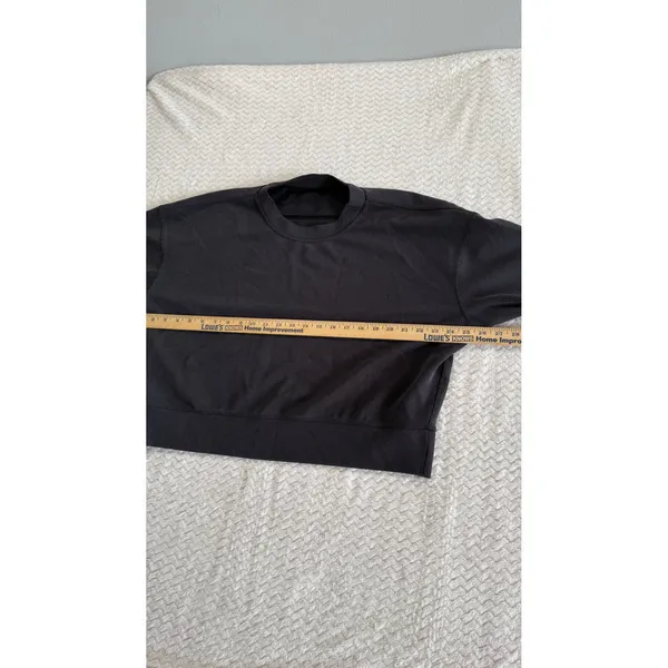 Lululemon Ribbed Softstreme Long Sleeve Crewneck Pullover Black Size 10 LW3GLAS - Image 6