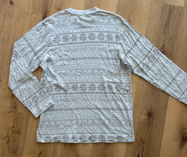 SKIMS limited edition glacier fair isle boyfriend long sleeve and boxer set - Image 8