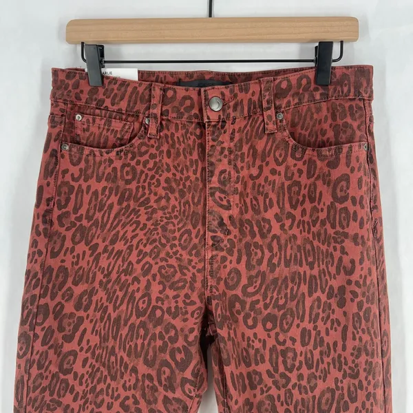 Joe's The Charlie Ankle Jean Women 31 Brown Stretch Leopard High Rise Skinny Leg - Image 2