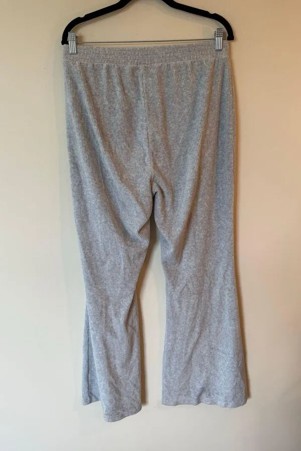 Aerie High Rise Pull On Sweatpants Gray Cotton Blend Women's Size Large - Image 2