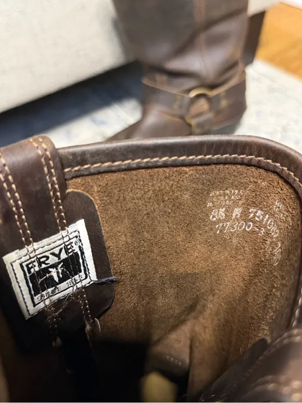 FRYE Harness 12R Boots in Smoke Brown - Image 10