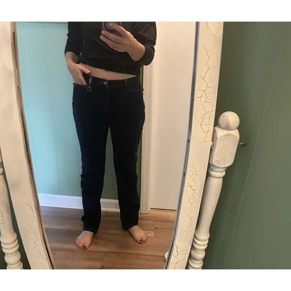 Ralph Lauren Lauren Jeans Co. Premium Women’s Riding-Style Jeans Dark Blue Size 10 - Image 12