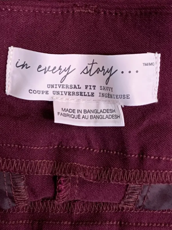 Chico's So Slimming Women's Size 2 Pants Burgundy Wine Pull On Stretch - Image 9