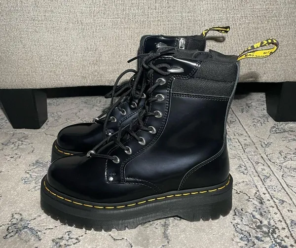 Dr Martens Jadon II Hardware Leather Platform Boots - Image 13