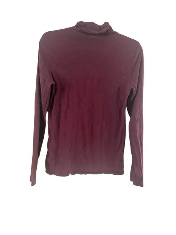Women's J.Crew Long Sleeve Turtleneck Tee Burgundy Size M - Image 3
