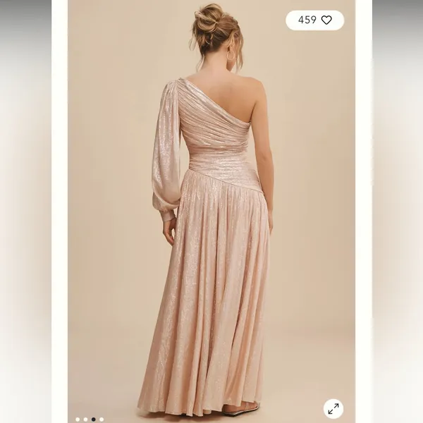 Anthropologie BHLDN One-Shoulder Drop Waist dress - Image 4